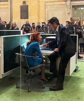 'Severance' Cast Surprises Commuters with Grand Central Pop-Up